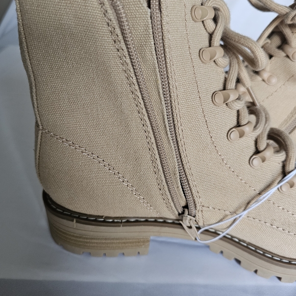 Universal Thread Women's Parker Lace Up Combat Boots, Color Tan - memory foam - Picture 11 of 15